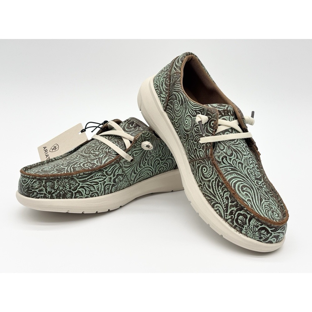 Women's Ariat Hilo Vintage Turquoise Floral Shoes, Size 6.5 NWT